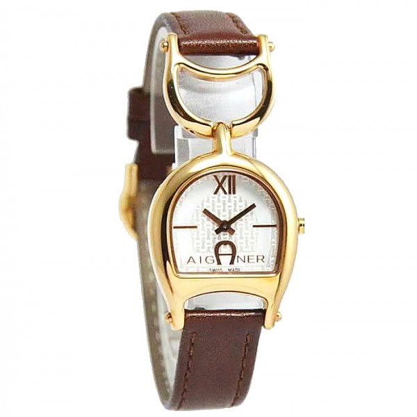 Aigner A32217G Gold Brown Leather